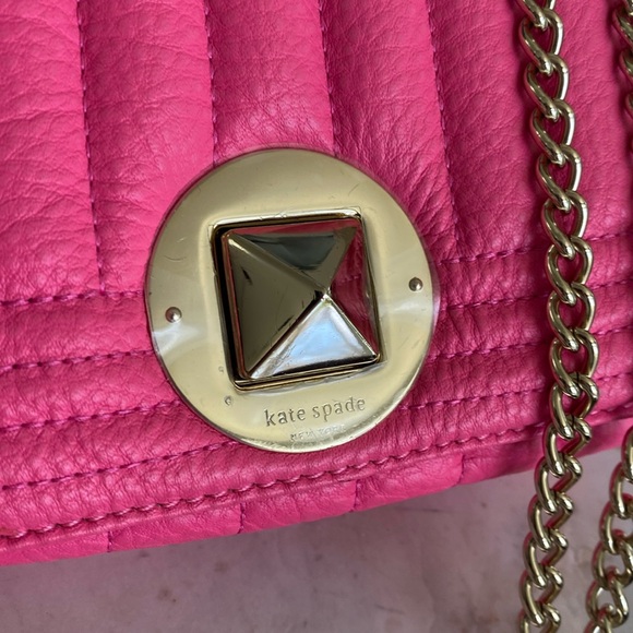 Kate Spade Pink Quilted Bag with Gold Chain - Picture 2 of 14